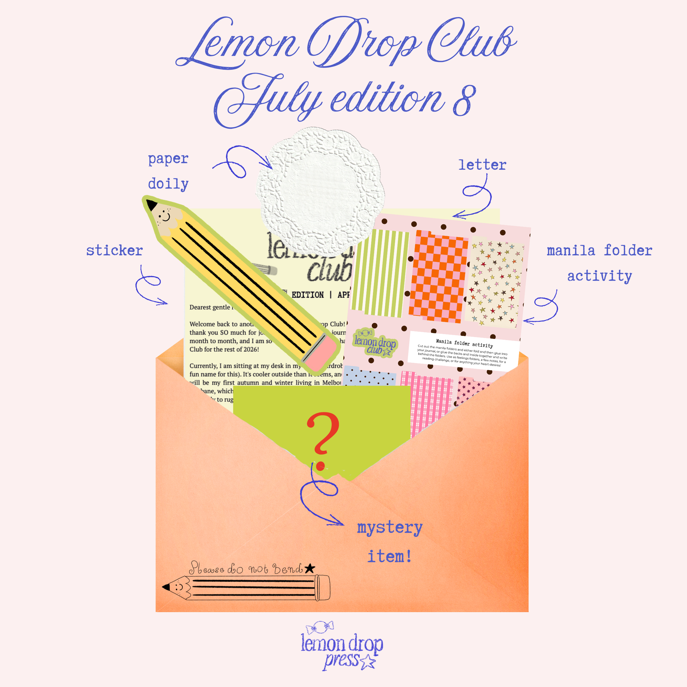 Lemon Drop Club - a monthly snail mail club!