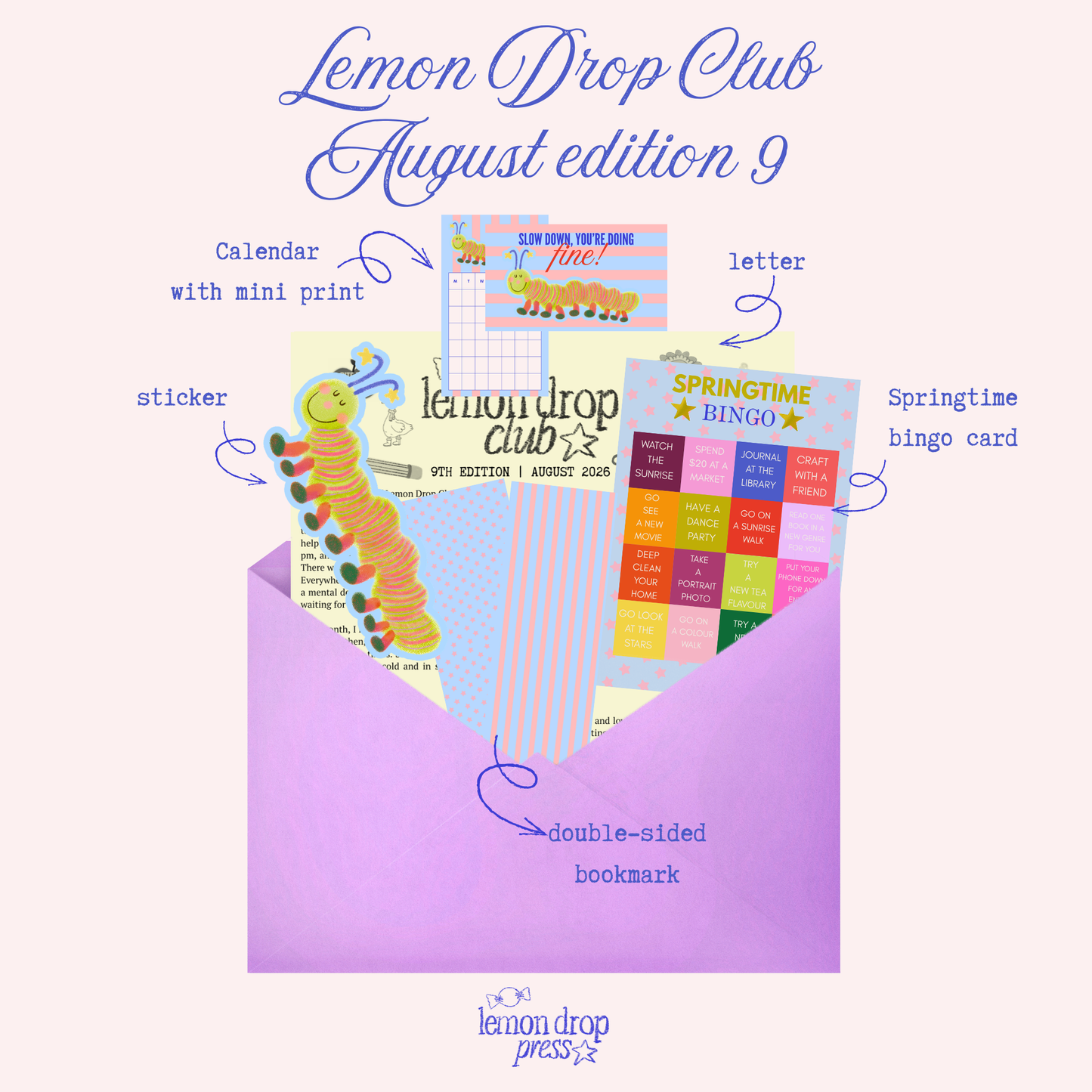 Lemon Drop Club - a monthly snail mail club!