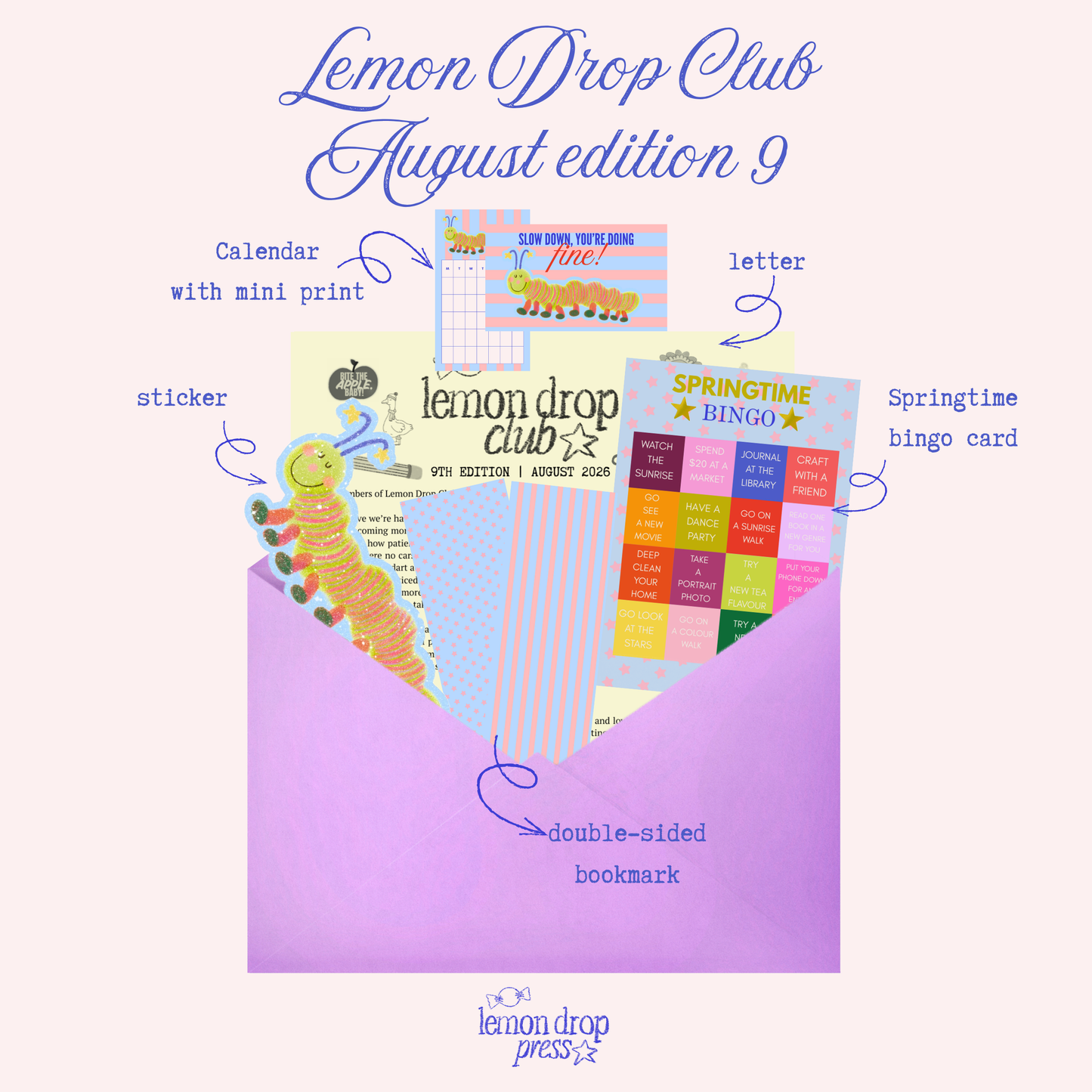 Lemon Drop Club - a monthly snail mail club!