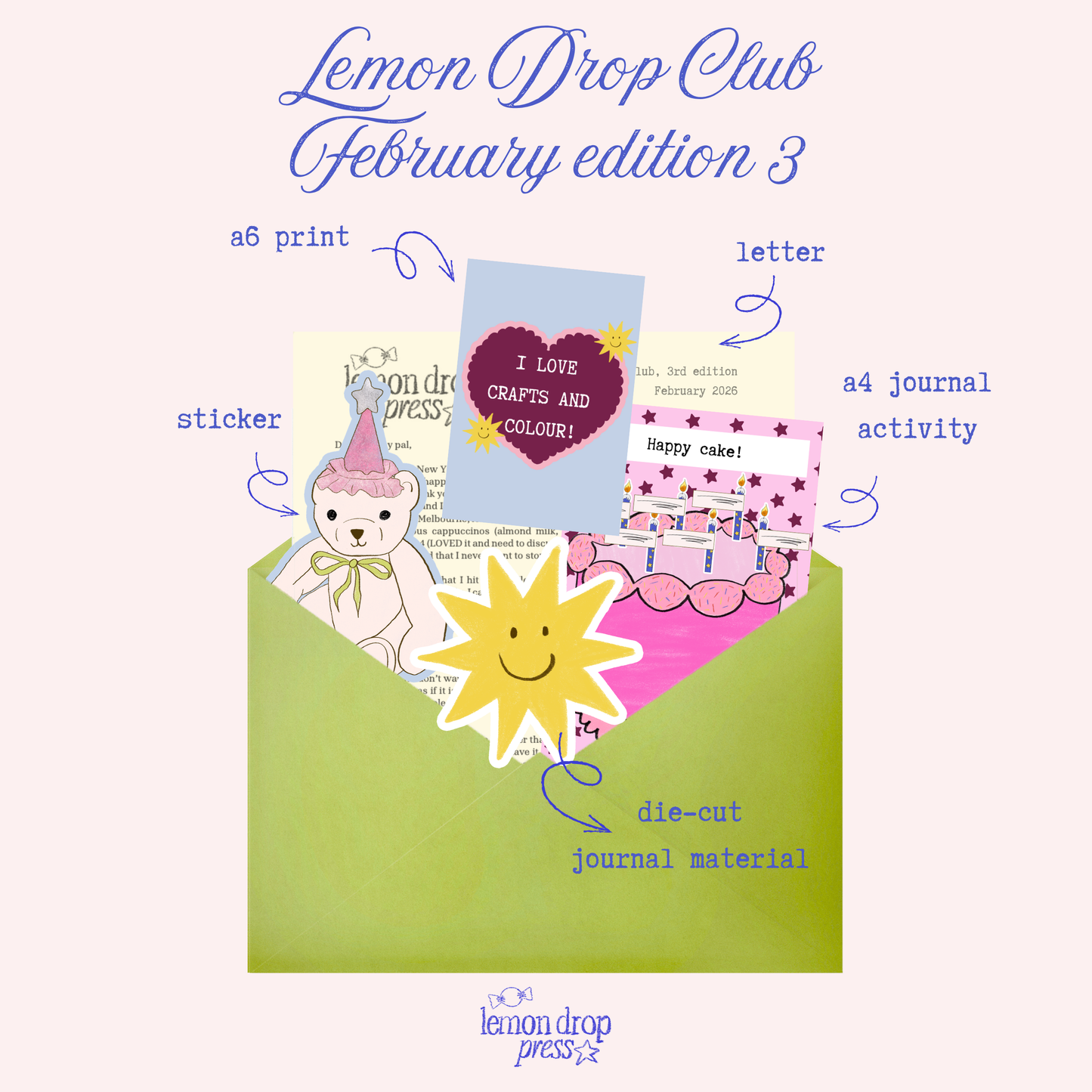Lemon Drop Club - a monthly snail mail club!