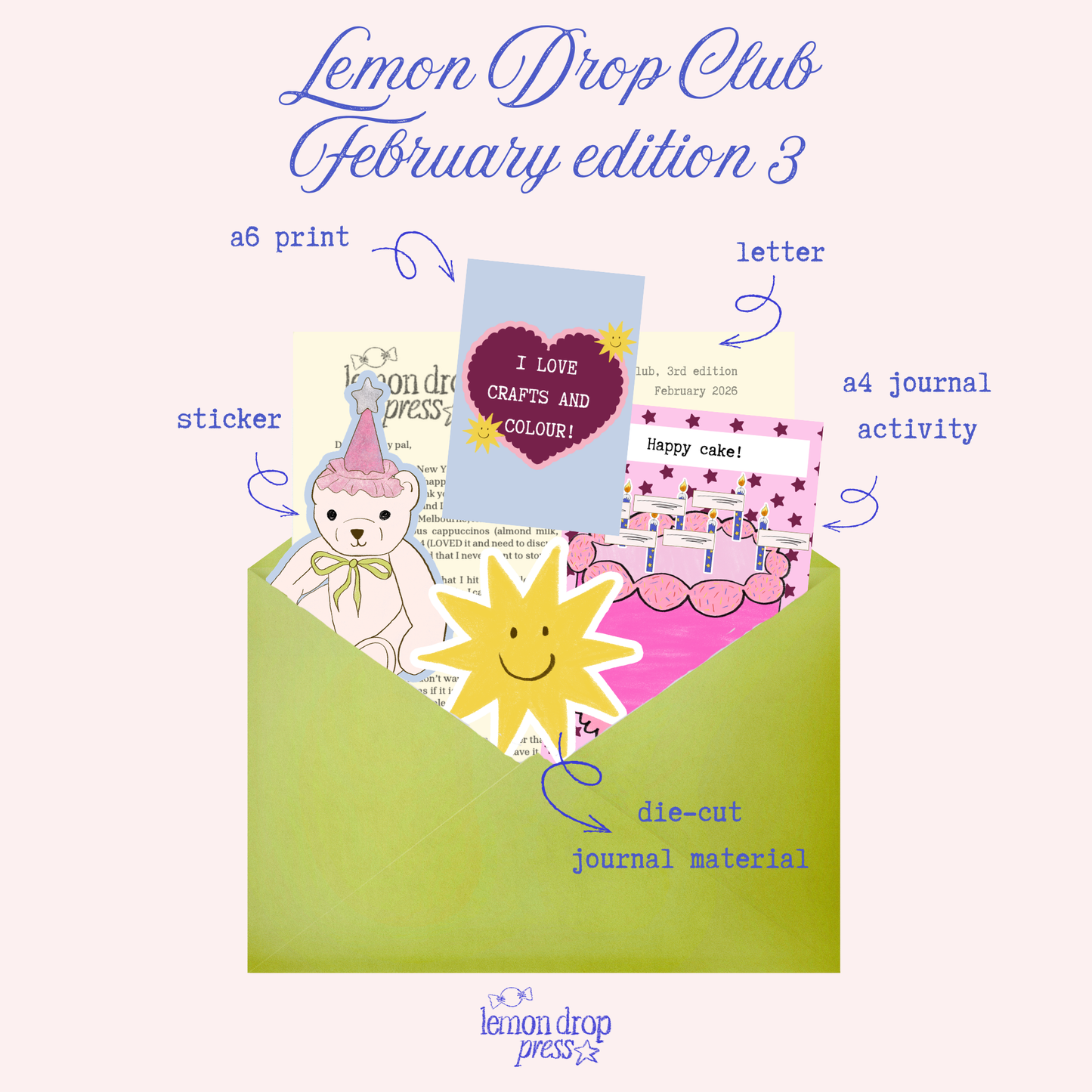 Lemon Drop Club - a monthly snail mail club!