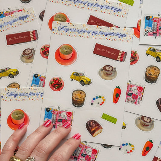 These are a Few of My Favourite Things sticker sheet